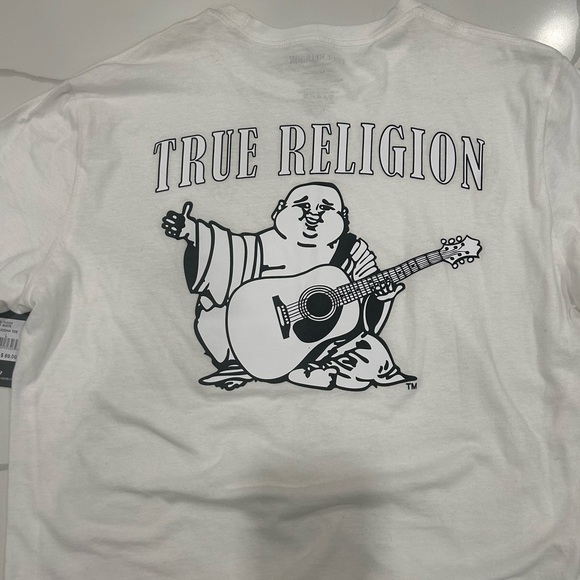 TRUE RELIGION -Buddha Tee- White- Men’s Large NWT. - Picture 3 of 6
